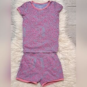 Like New Joe Fresh Girls Pink Leopard Print Kids Pajamas